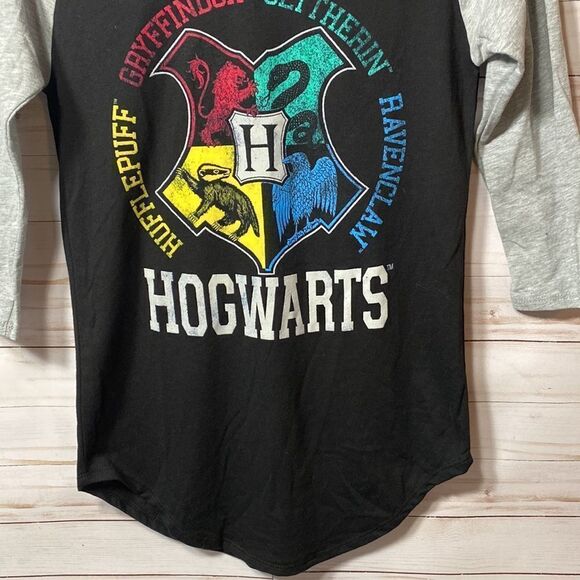 Harry Potter Hogwarts Raglan Athletic Tee Shirt - Picture 7 of 14